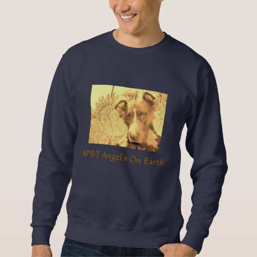 Sweatshirt Les pitbulls sont des anges sur terre (Devant)