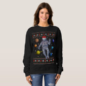 Sweatshirt Les planètes astronautes de l'espace aiment la sue (Devant entier)