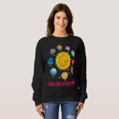 Sweatshirt Les planètes du système solaire Astronomie spatial (Devant entier)