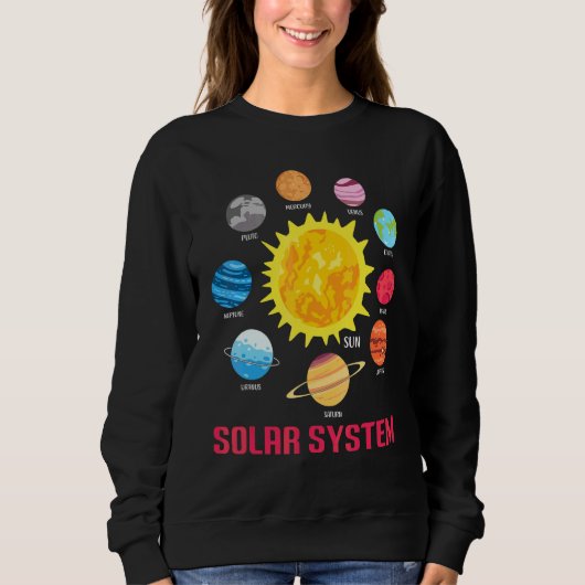 Sweatshirt Les planètes du système solaire Astronomie spatial (Devant)