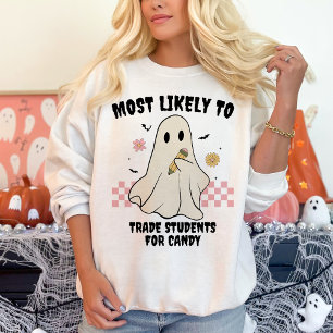 Sweatshirt Les Plus Probables De Rapprocher Halloween Enseign