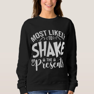Sweatshirt Les plus susceptibles à drôle Humour de Noël PJs F