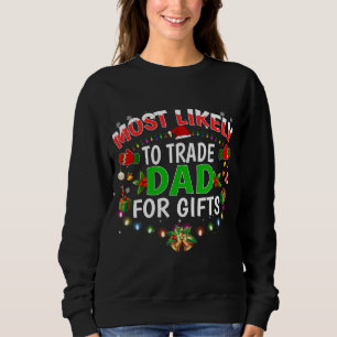 Sweatshirt Les Plus Susceptibles De Commerce Papa Noël Lumièr