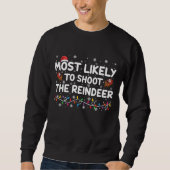 Sweatshirt Les Plus Susceptibles De Tirer Pour Reinder Noël D (Devant)
