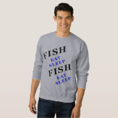 Sweatshirt Les poissons mangent le sommeil (Devant entier)