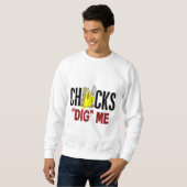 Sweatshirt Les poussins me creusent (Devant entier)
