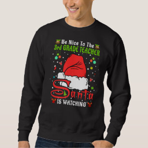 Sweatshirt Les Pyjamas De Noël Soyez Gentils Avec Chri, Ensei
