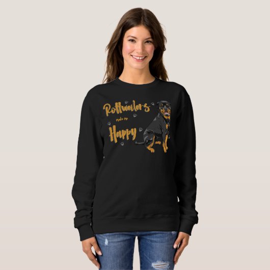 Sweatshirt Les Rottweilers Me Rendent Heureux, En Particulier (Devant entier)