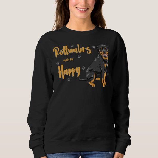 Sweatshirt Les Rottweilers Me Rendent Heureux, En Particulier (Devant)