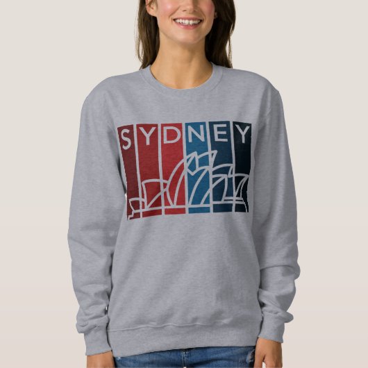 Sweatshirt Les tons rouge et bleu de l'opéra de Sydney (Devant)