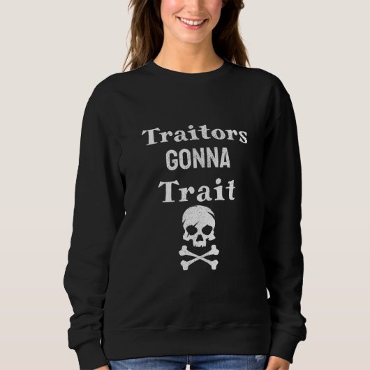Sweatshirt Les Traiteurs Distorrés Vont Trait Crossbones De C (Devant)