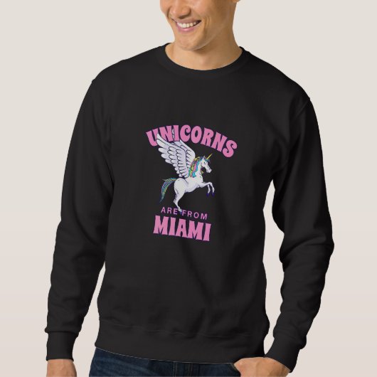 Sweatshirt Les Unicornes Sont De Miami Floride Amis Fl Buddy (Devant)