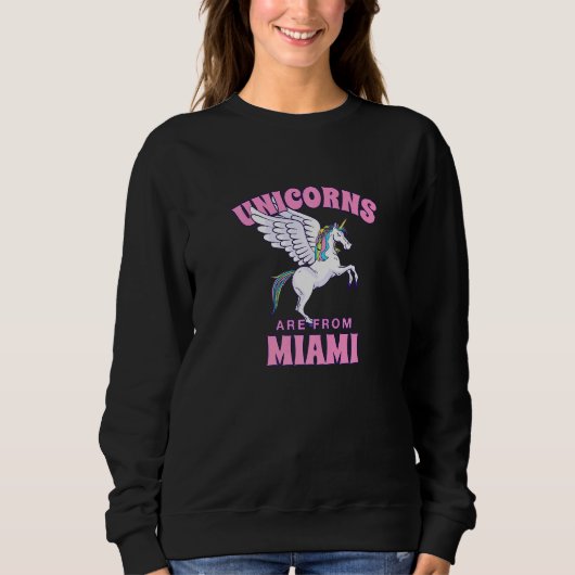 Sweatshirt Les Unicornes Sont De Miami Floride Amis Fl Buddy  (Devant)