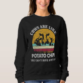 Sweatshirt Les Vaches Sont Comme Des Chips De Pomme De Terre  (Devant)