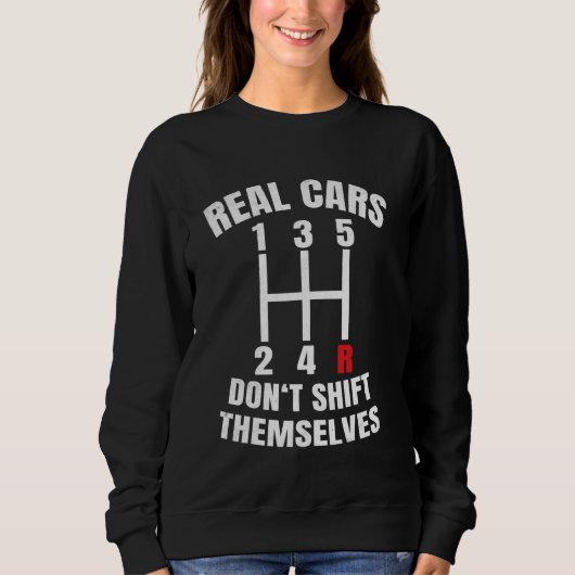 Sweatshirt Les voitures réelles ne se déplacent pas Auto Raci (Devant)