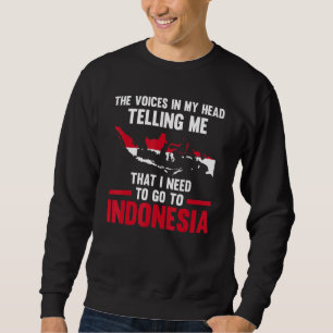 Sweatshirt les voix dans ma tête me disant Indonésie Indonési