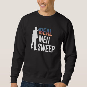 Sweatshirt Les vrais hommes balaient Curling Curler glace Cur