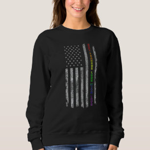 Sweatshirt Les vrais leaders mènent avec amour Lgbt Rainbow A