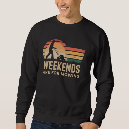 Sweatshirt Les Week-ends Sont Pour Mailler Drôle Pelouse Mail (Devant)