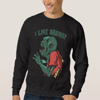 Sweatshirt Les zombies mangent des cerveaux Halloween garçons