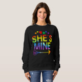 Sweatshirt Lesbienne Couple Chaussures Mine Correspondant Lgb (Devant entier)