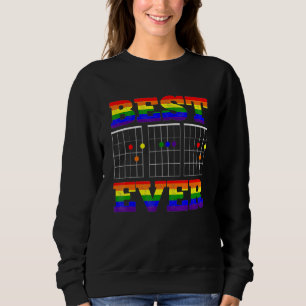 Sweatshirt Lesbienne Guitariste Meilleur Papa Jamais Lgbt Gay