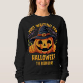 Sweatshirt L'esprit éffrayant en attente des Citrouilles d'Ha (Devant)