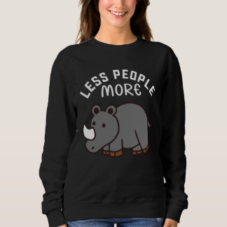 Sweatshirt Less People More Rhinos Children Rhino