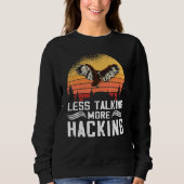 Sweatshirt Less Talking more Hacking Sunset Falconer Falconry (Devant)