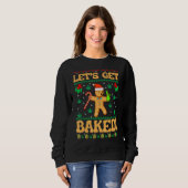 Sweatshirt Let Baked Cookie Weed Xmas Ugly Christmas Swe (Devant entier)
