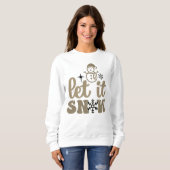 Sweatshirt Let it snow ash (Devant entier)