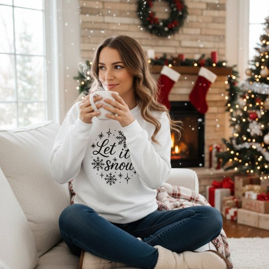 Sweatshirt "Let It Snow" Cozy Winter Snowflake