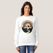 Sweatshirt Let’s Get Lost Retro Mountain Adventure Outdoor (Devant entier)