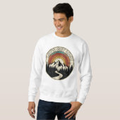 Sweatshirt Let’s Get Lost Retro Mountain Adventure Outdoor (Devant entier)