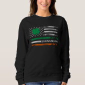 Sweatshirt Let The Shenanigans Begin Irish American Flag St P (Devant)