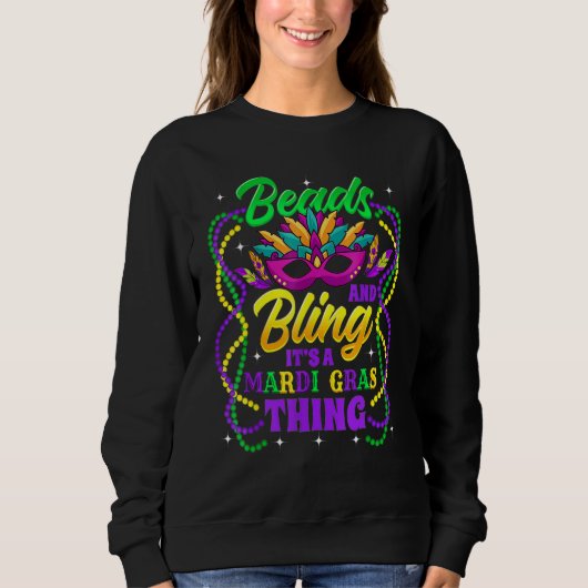 Sweatshirt Let The Shenanigans Begin Mardi Gras Party Mask Co (Devant)
