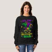 Sweatshirt Let The Shenanigans Begin Mardi Gras Party Mask Co (Devant entier)