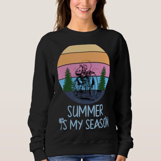 Sweatshirt L'été est ma saison Vacances été Voyage Camping (Devant)