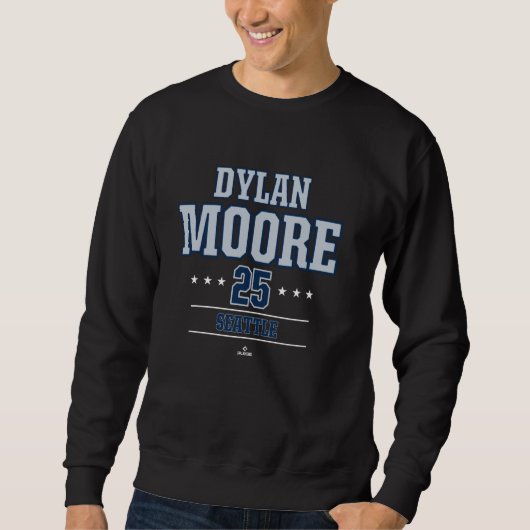 Sweatshirt L'étoile de baseball Dylan Moore Seattle MLBPA (Devant)