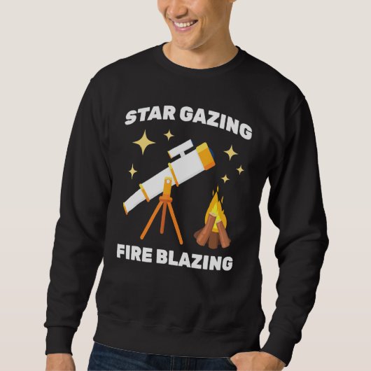 Sweatshirt L'étoile du Camping contemple l'espace astronomiqu (Devant)