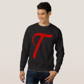 Sweatshirt Letter Alphabet Large Red Graphic Initial (Devant entier)