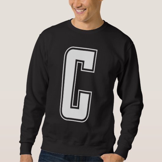 Sweatshirt Letter C Capital Alphabet Initial Cheerleading Mon (Devant)