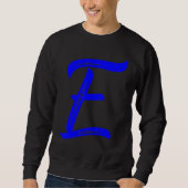 Sweatshirt Letter E Alphabet Large Blue Graphic Initial (Devant)