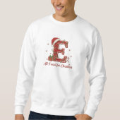 Sweatshirt Letter E Christmas Monogram Design (Devant)