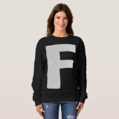 Sweatshirt Letter F big and bold white (Devant entier)