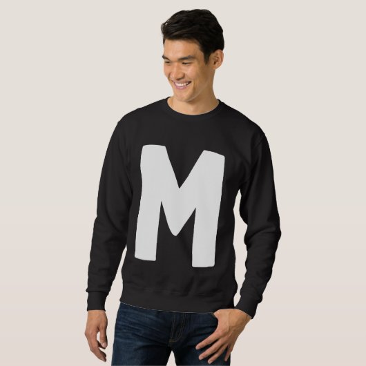Sweatshirt Letter M big and bold white (Devant entier)