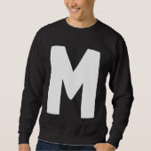 Sweatshirt Letter M big and bold white (Devant)