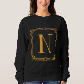 Sweatshirt Letter N Monogram Alphabet N Initial Geometric Dec (Devant)