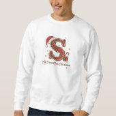 Sweatshirt Letter S Christmas Monogram Design (Devant)