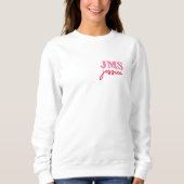 SWEATSHIRT LETTRE 3 ROSE NOIR CONTEMPORAINE MONOGRAPHIQUE INI (Devant)